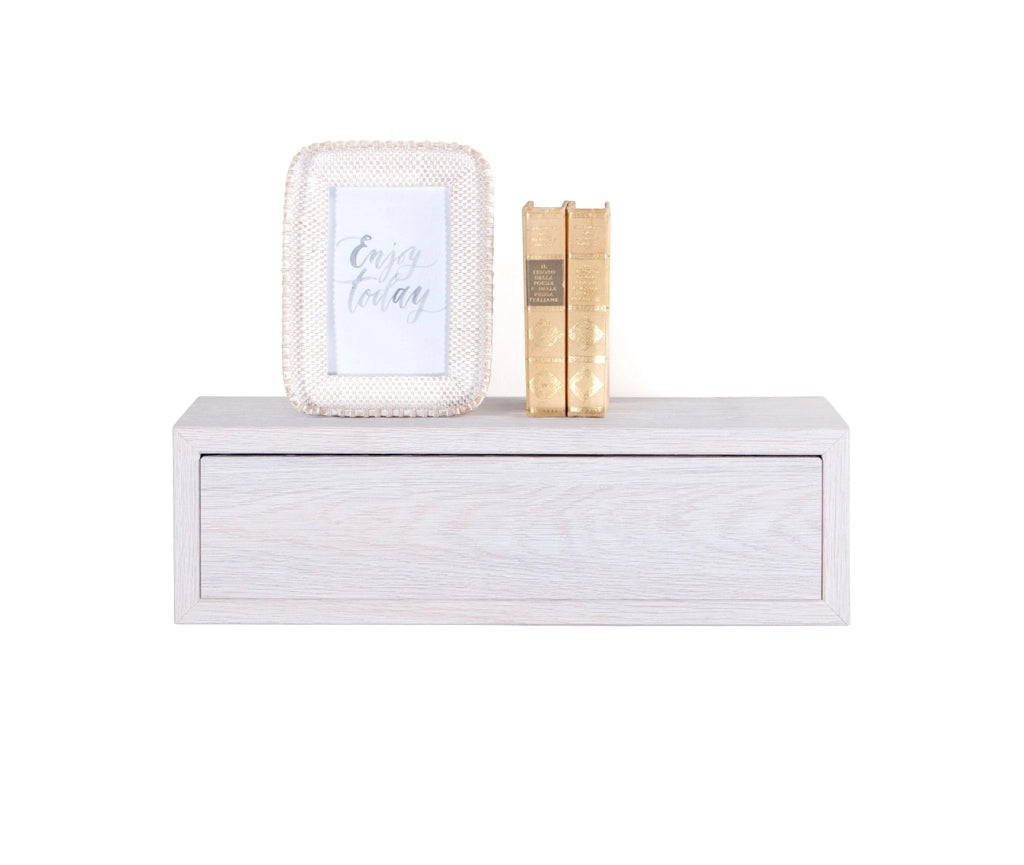 Mensola da Parete 1 Cassetto 45x13,4x20 cm in Fibra di Legno Lego Rovere Imperiale