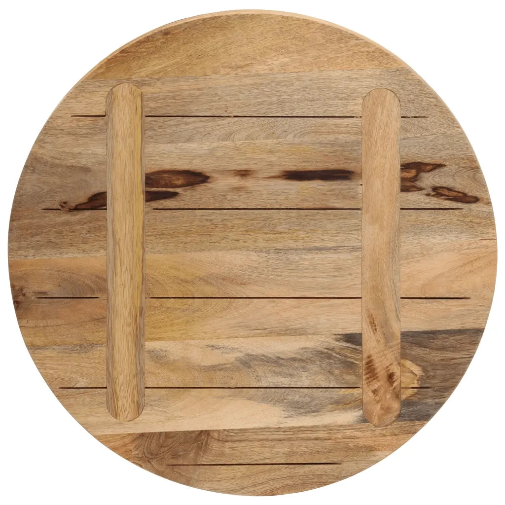 Piano per Tavolo Ã˜ 60x1,5cm Rotondo Legno Massello Grezzo Mango