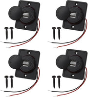 Caricatore per auto e moto - Doppia porta USB - Utile per viaggi - Nero - Caricabile per auto e moto - Adatto per camper e caravan