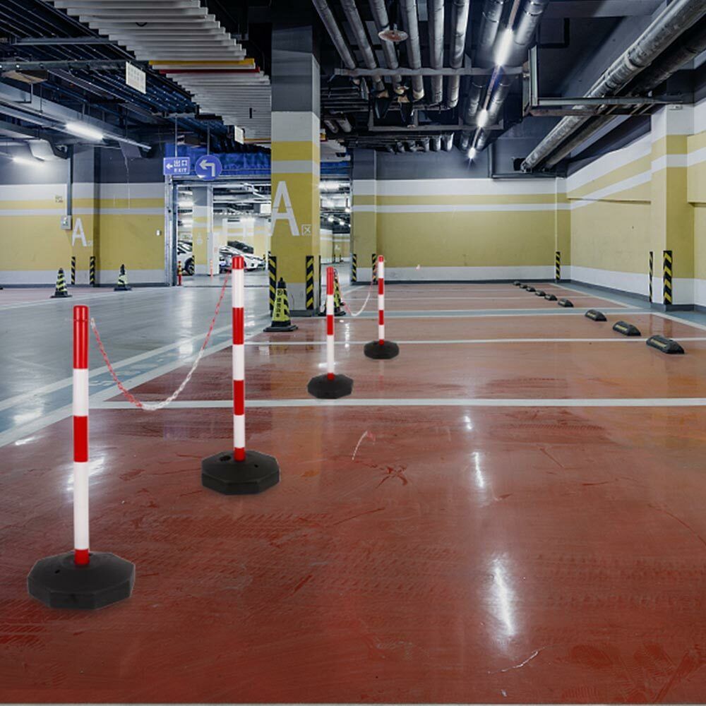 Colonnina Segnapercorso con Catena Palo Segna Fila Separacode in Plastica