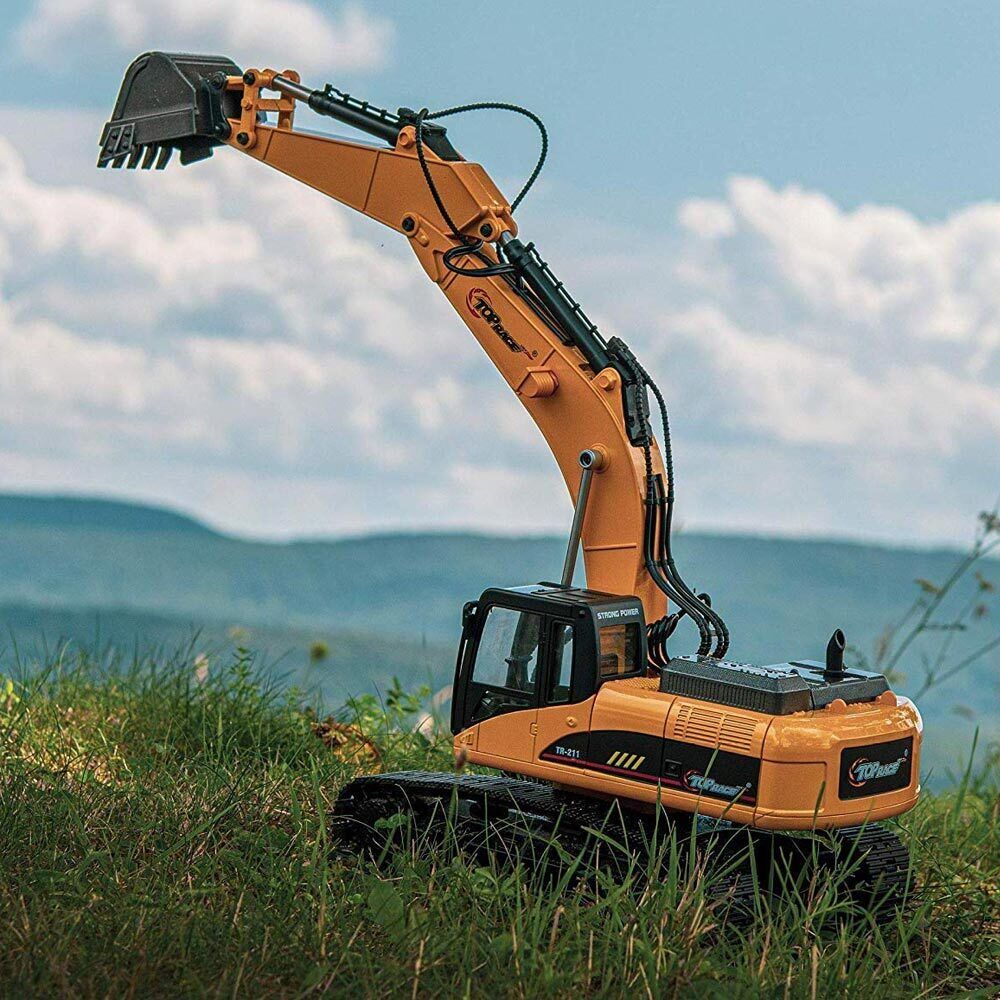 Escavatore Radiocomandato Giocattolo Bambini 1:14 Braccio Funzionante Luci Suoni