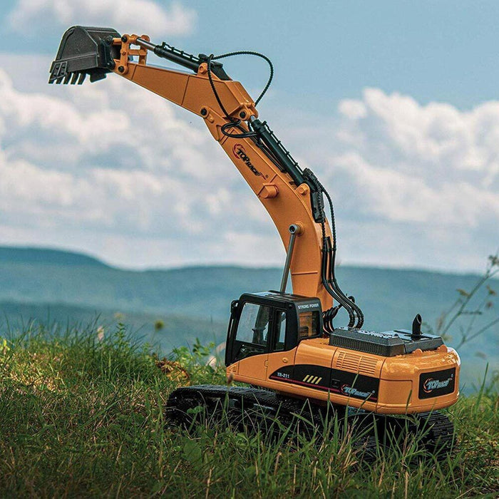 Escavatore Radiocomandato Giocattolo Bambini 1:14 Braccio Funzionante Luci Suoni