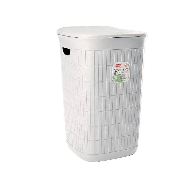 Cesto Portabiancheria Domus Bianco Polvere 36 x 37 x 56 cm 50 Litri