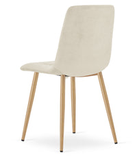 Sedia VALORA PYRA - Moderna in velluto beige chiaro x2