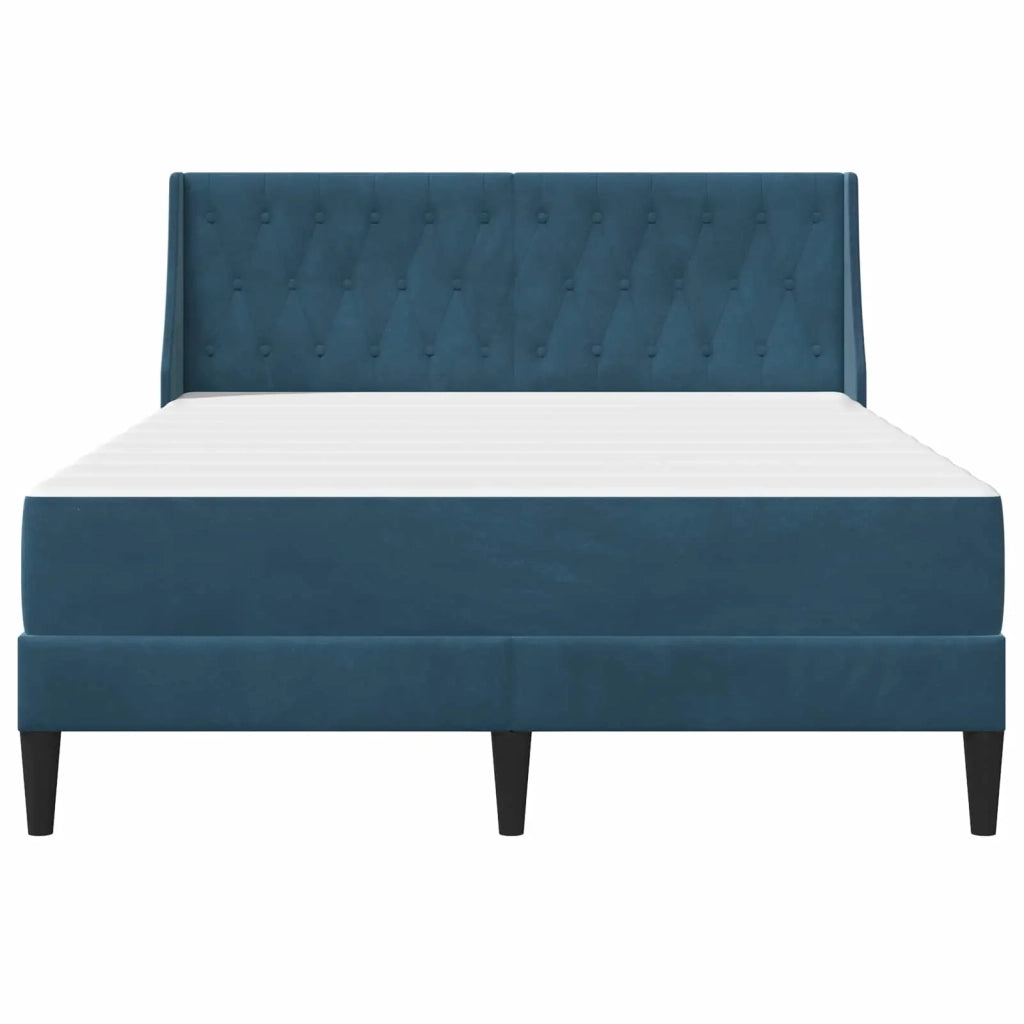 Struttura letto con materasso Blu 120 x 200 cm Velluto 3414794