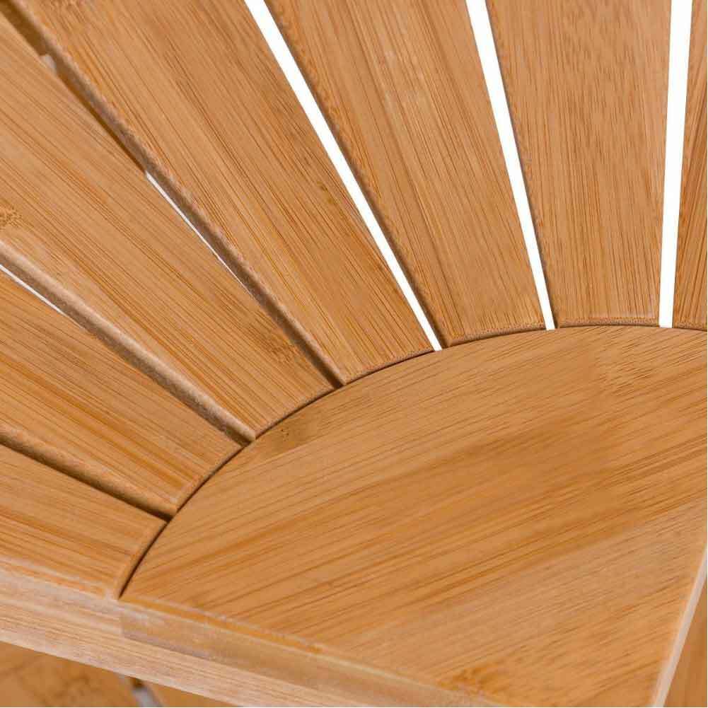 Tavolino Angolare Bagno Bambu Scaffale Sgabello Angolo 2 Ripiani Multiuso