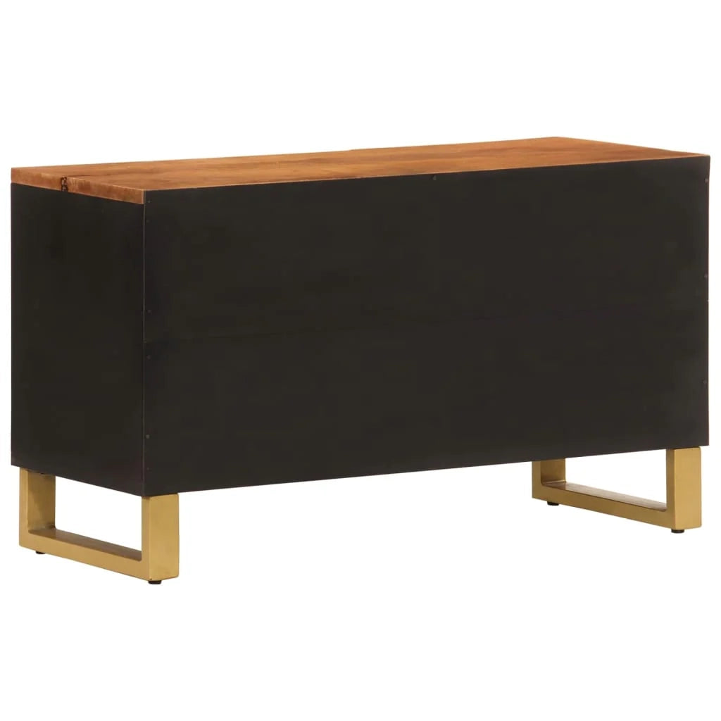 Mobile TV multimediale scaffale TV credenza mobile TV sala da pranzo soggiorno camera da letto 80 x 31,5 x 46 cm legno massello di mango marrone 02_0027597