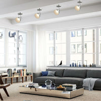 Lampada Applique Parete Faretto Direzionabile Metallo Design Moderno E14 Silver