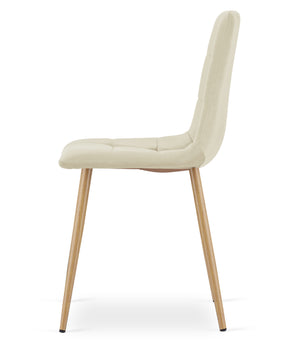 Sedia VALORA PYRA - Moderna in velluto beige chiaro x 3