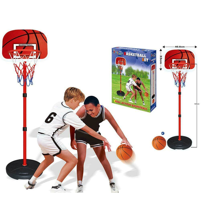Basket Canestro Piantana Per Bambini Altezza Regolabile Fino 150 Cm Con Pallone