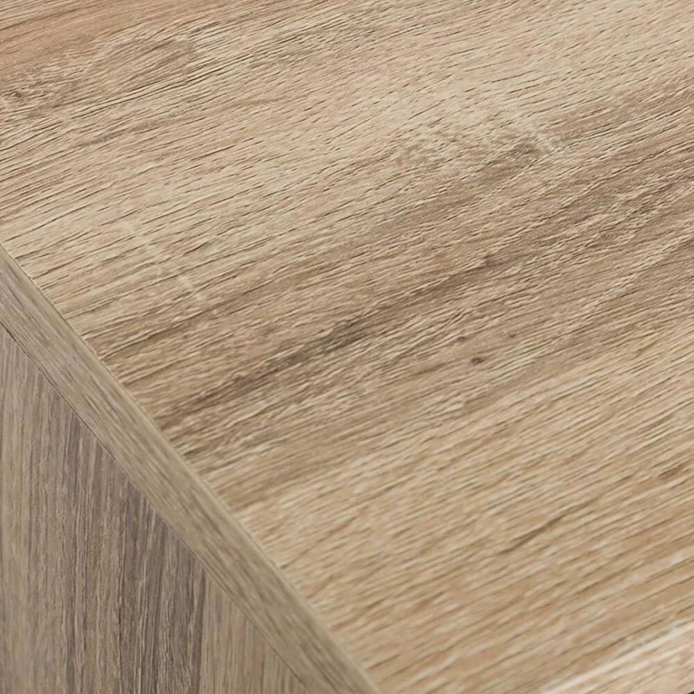 Mobile Mobiletto Tavolino Metallo Nero e Legno Ripiani Scomparti Design Moderno