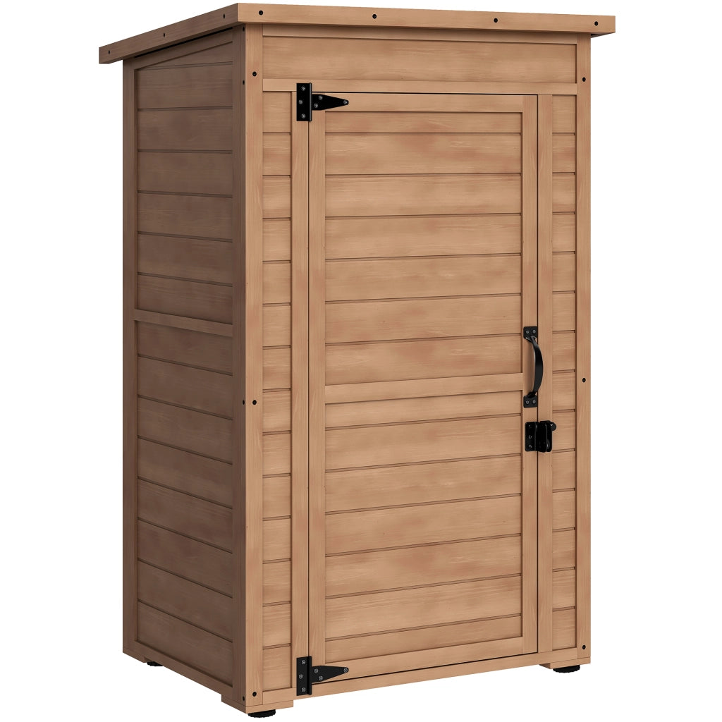 Armadio da Giardino in Legno ¨C Zephmum ¨C Marrone, 75x56x117 cm