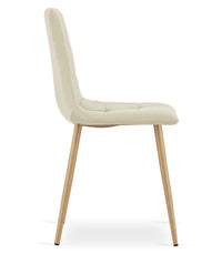 Sedia VALORA PYRA - Moderna in velluto beige chiaro x 3