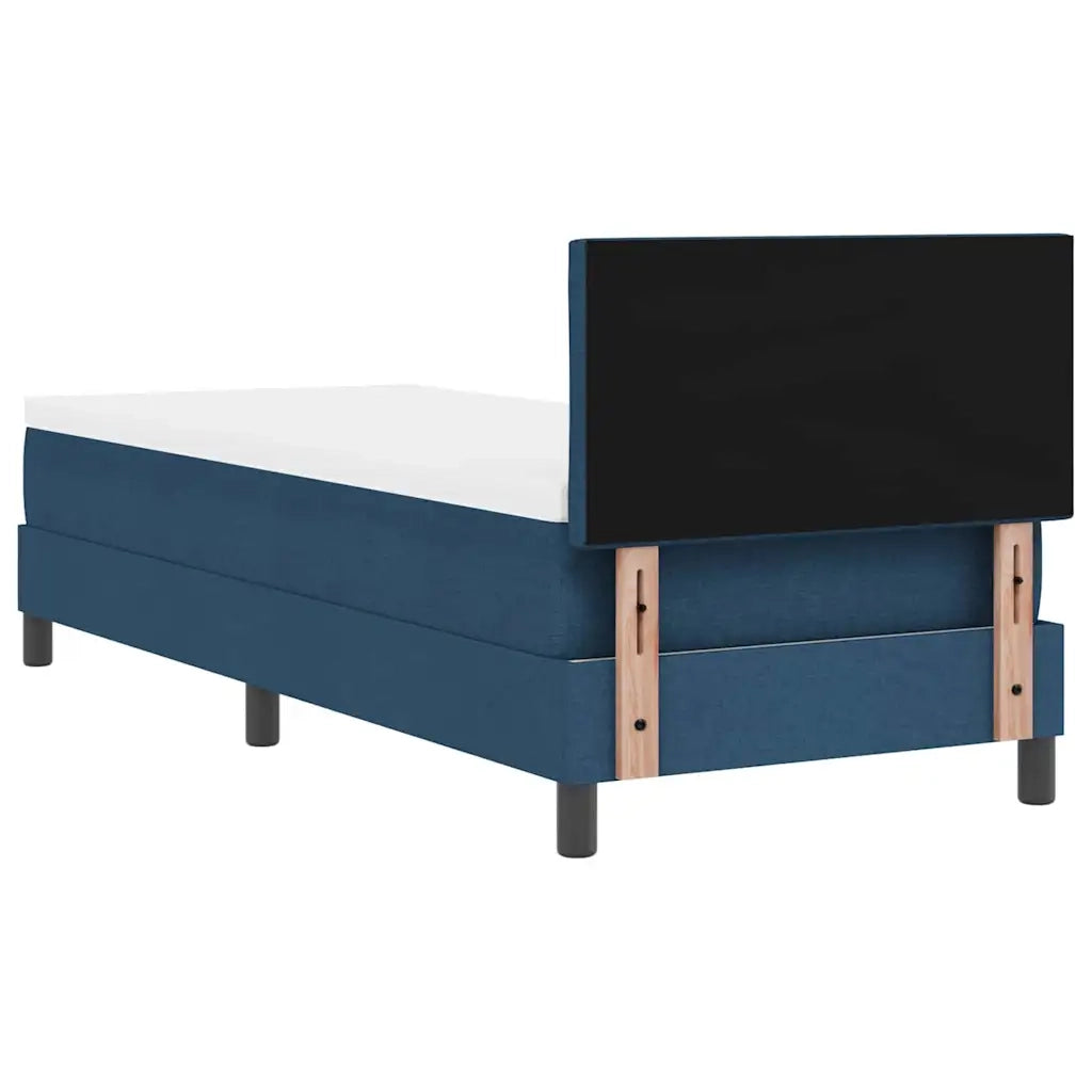 Letto singolo | Letto per adulti | Letto a molle con materasso con led Blu 80 x 200 cm Tessuto