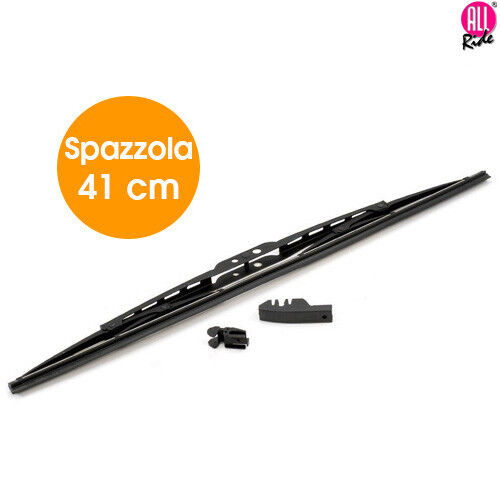 Spazzola Tergicristallo Standard Singola per Auto in Metallo e Gomma 41 cm