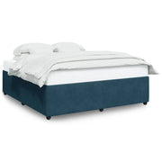 Letto matrimoniale | Letto per adulti | Giroletto Blu 200x200 cm in Velluto