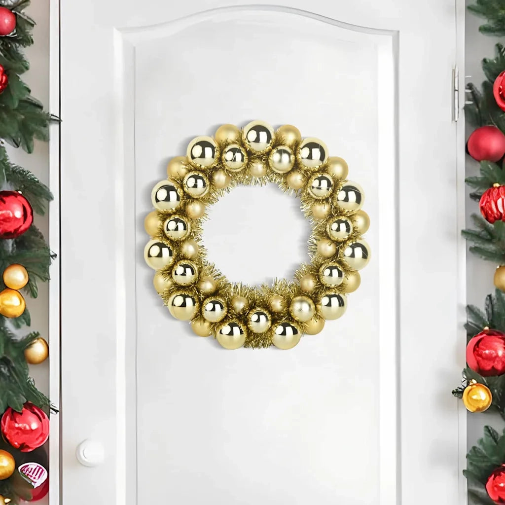 Corone di Palline di Natale 2 pcs Oro 33 x 33 x 7 cm 42019681