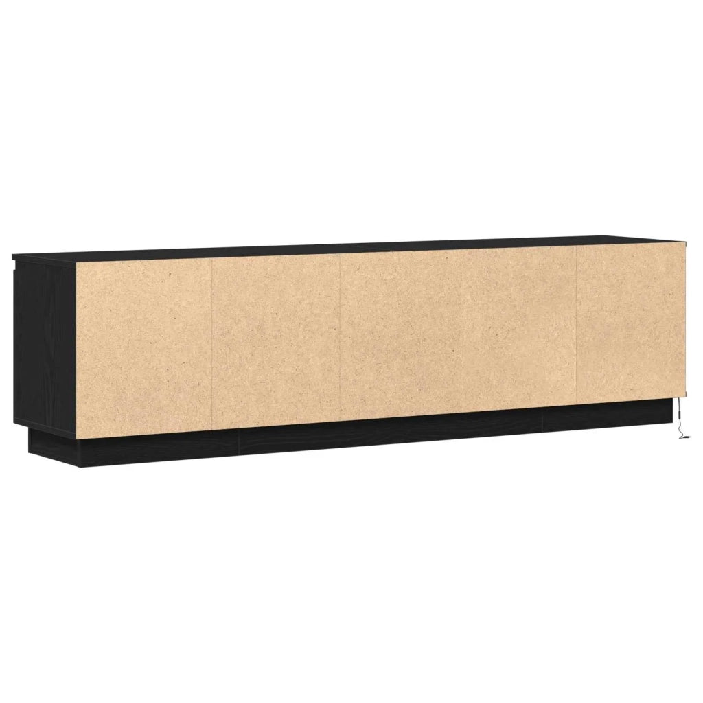 Mobile TV-Credenza per TV Rovere Nero 180 x 38 x 49 cm Legno multistrato