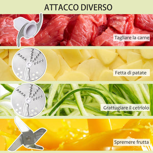 Frullatore 2 Velocità 20,5x19x16 cm 500W con Caraffa Bianco