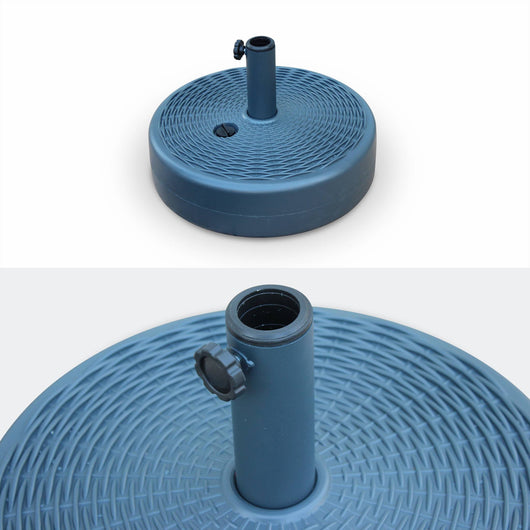 Base riempibile rotonda   per ombrellone con palo centrale, grigio