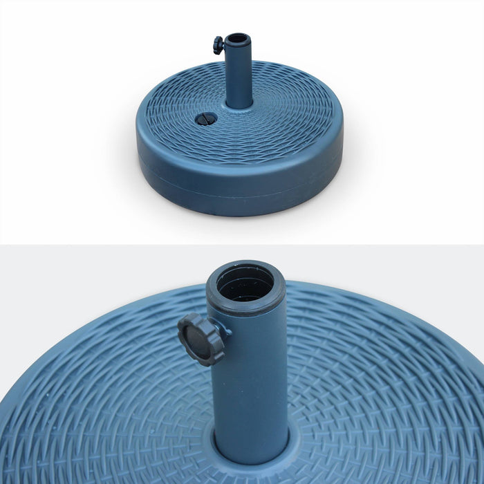 Base riempibile rotonda   per ombrellone con palo centrale, grigio