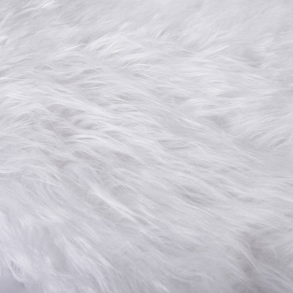 Tappeto Gonna Copertura Base Albero di Natale 78cm Peluche Bianco Effetto Neve