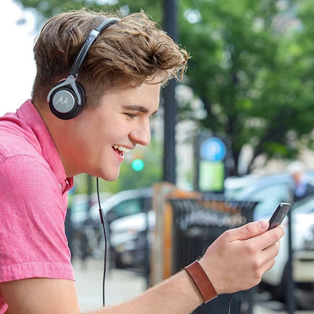 Cuffie Stereo Motorola Pulse 2 con Microfono Altoparlanti 36mm Mp3 Smartphone TV