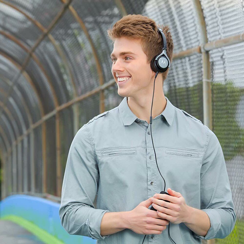 Cuffie Stereo Motorola Pulse 2 con Microfono Altoparlanti 36mm Mp3 Smartphone TV