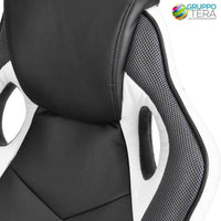 Sedia Gaming Poltrona da Ufficio Direzionale Ruote Girevoli Sportiva Racer Bianc