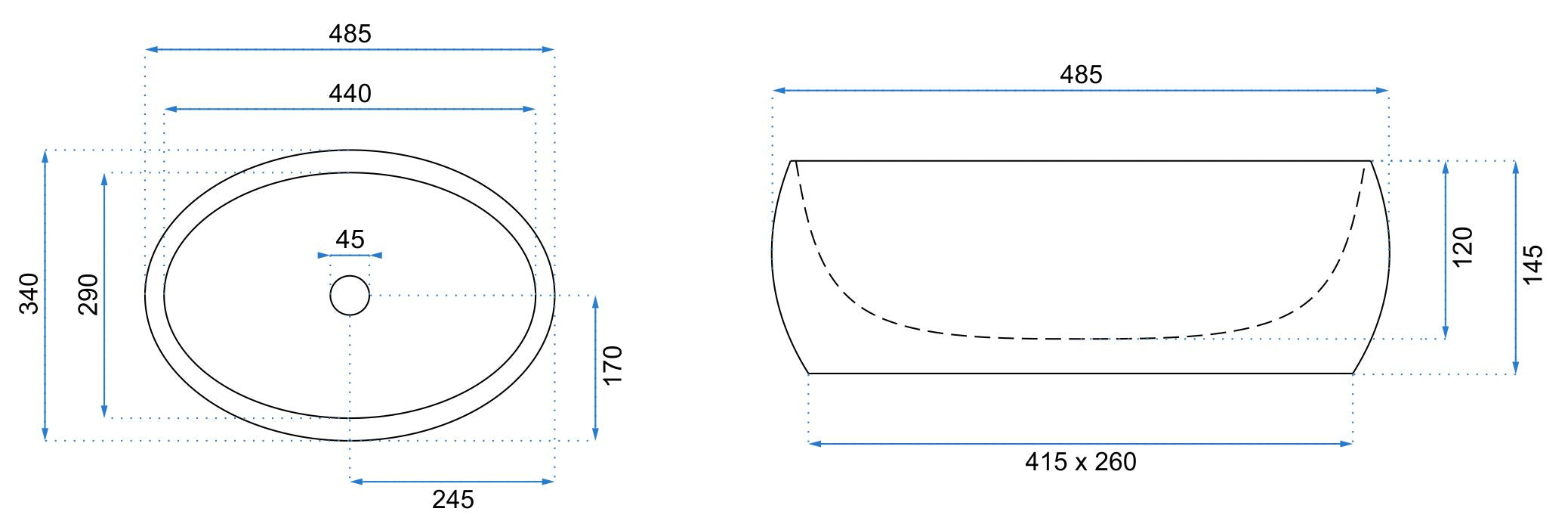 Lavabo Da Appoggio Rea Linda Lava Mat