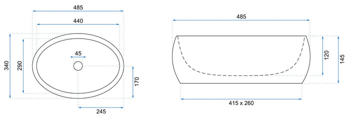 Lavabo Da Appoggio Rea Linda Lava Mat