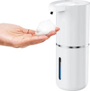 Dispensatore di sapone per parete automatico - Dispensatore di schiuma di sapone con sensore e ricaricabile, 420 ml, senza contatto e IPX5 impermeabile all'acqua