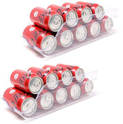 Set di conservazione da 2 pezzi - Organizzatore per frigorifero - Materiale trasparente in plastica - BPA libero - 35x13x10cm - Ideale per bottiglie - Organizzatore per frigorifero