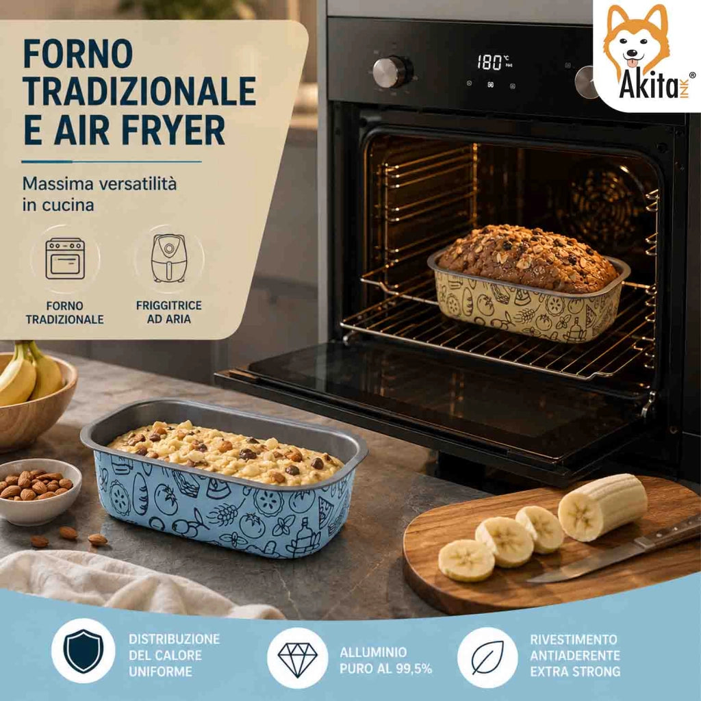 Akitaink Teglia Plumcake Friggitrice 18 cm Antiaderente