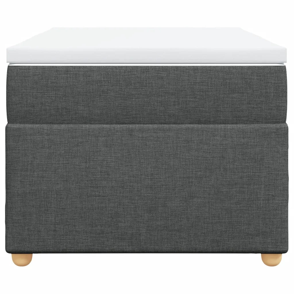 Giroletto a Molle con Materasso Grigio Scuro 80x200 cm Tessuto
