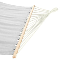 Amaca Giardino 2 Posti Legno Cotone Relax Esterno Campeggio 345x150cm Grigio