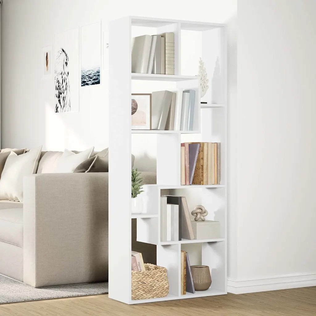 Libreria Divisorio Bianca 67x25x161,5 cm in Truciolato 858075