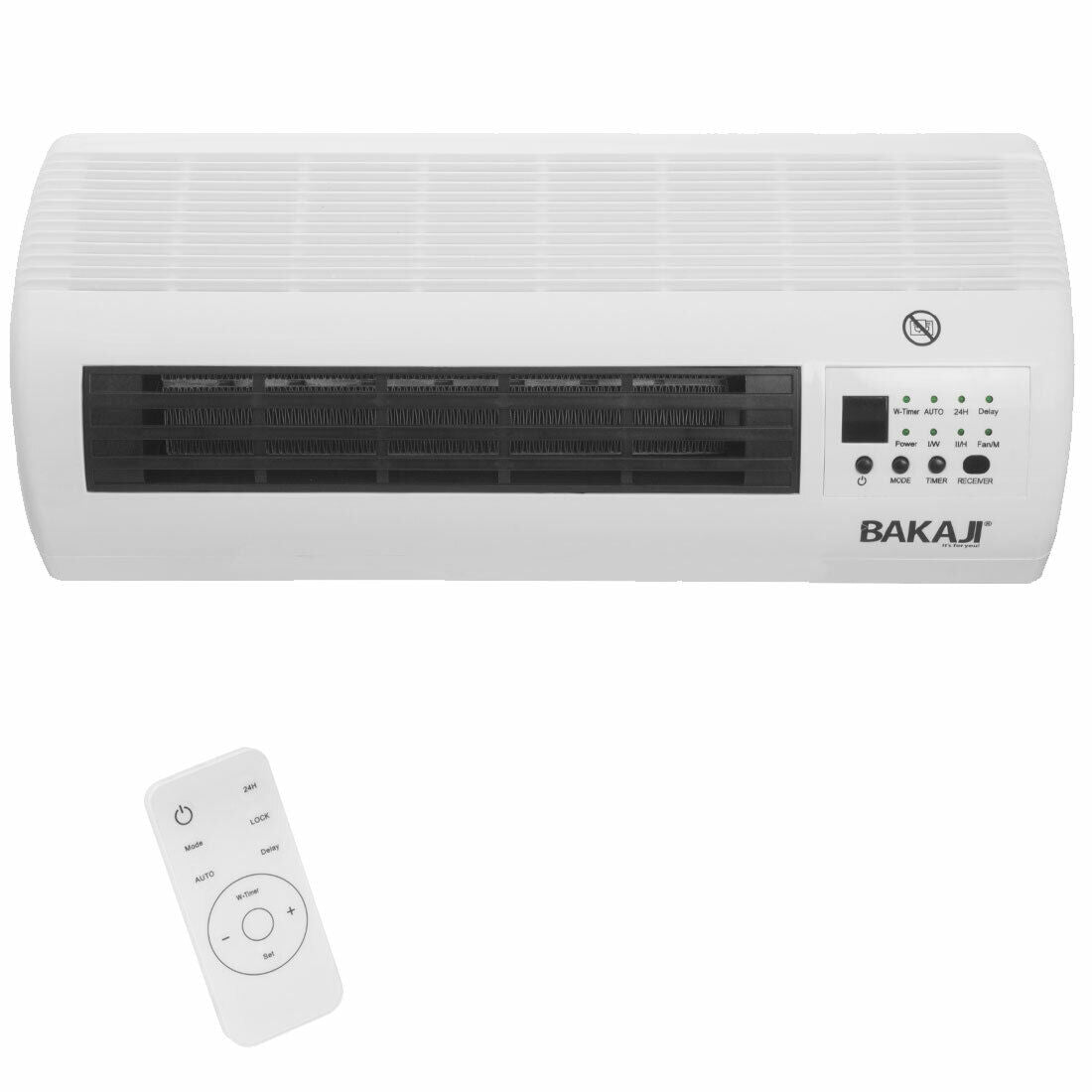 Termoventilatore Ceramico Elettrico a parete Stufa a Muro 2000W con Timer 24H