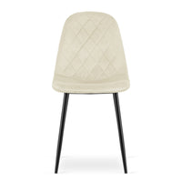 Sedia VALORA DAPI - Moderna in velluto beige x 3