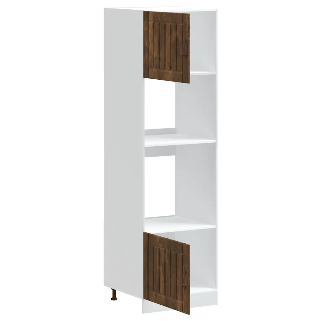 Armadi Forno 2 pz Lucca Rovere Fumo in Legno Multistrato 3315046