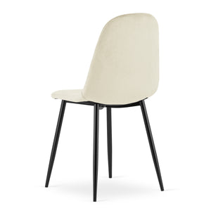 Sedia VALORA DAPI - Moderna in velluto beige x 3