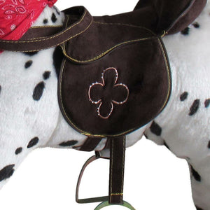 Cavallo a Dondolo Con Effetti Sonori Realistici Legno e Peluche Bambini Infanzia