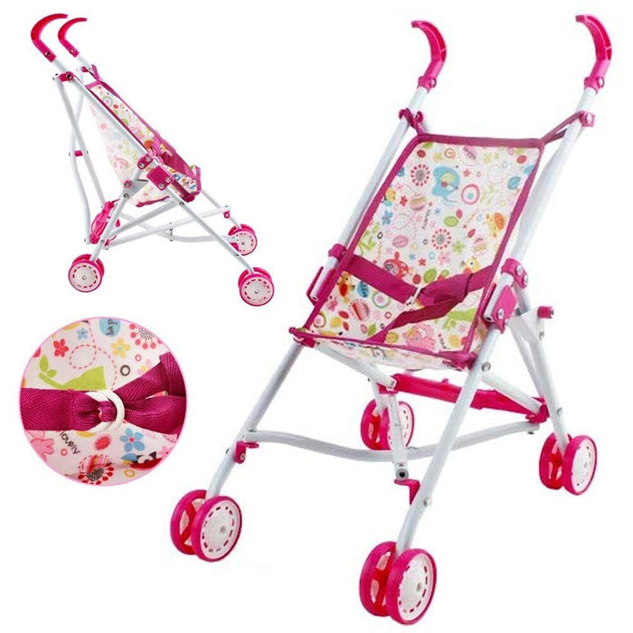 Playset Bambola 5in1 Con Culla Lettino Carrozzino Palestrina Marsupio Bambolotto