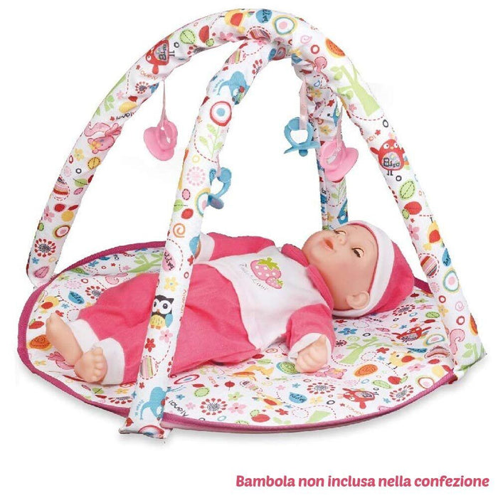 Playset Bambola 5in1 Con Culla Lettino Carrozzino Palestrina Marsupio Bambolotto