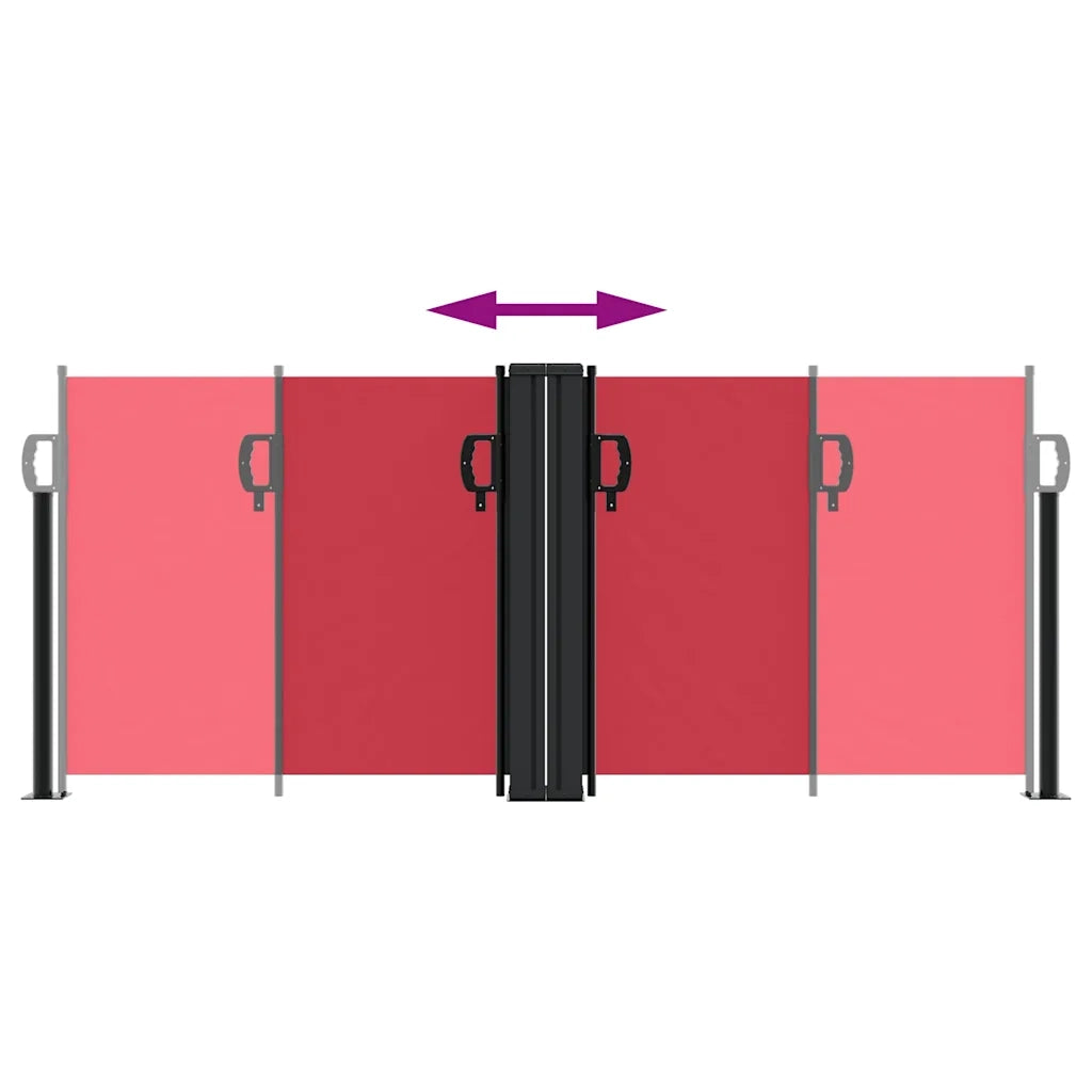 Tenda da Sole Laterale Retrattile Rossa 100x1000 cm 4004687