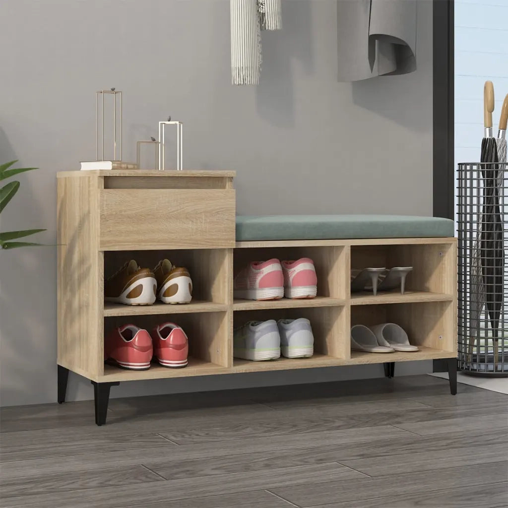 Scarpiera Rovere Sonoma 102x36x60 cm in Legno Multistrato cod mxl 40630