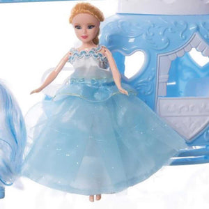 Bambola Principessa dei Ghiacchi Con Carrozza Cavallo e Accessori Gioco Bambini