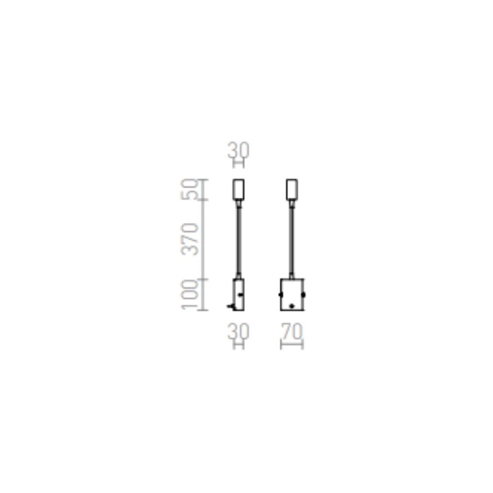 VERSA parete Nickel opaco 230V LED 3W 40° 3000K