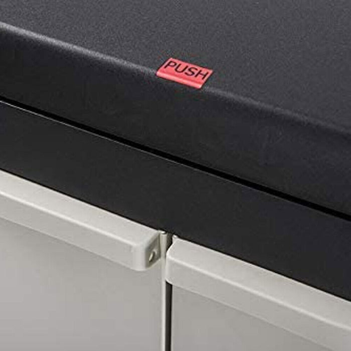 Mobile Pattumiera Raccolta Differenziata 3 Spazi 2 Ante 1 Ripiano Colore Grigio