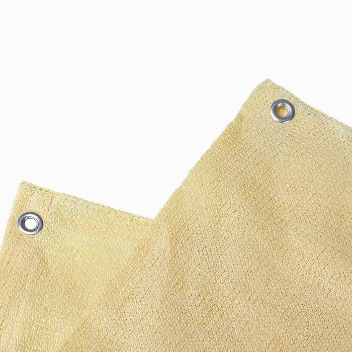 Tenda da Sole Telo Parasole 280x295 in HDPE con Anelli per Balcone Veranda Beige